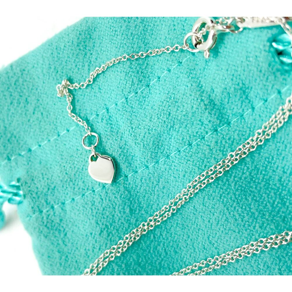 RARE Tiffany & Co. Return to Tiffany Dragonfly Heart Pendant Necklace 16-18" - Picture 5 of 13